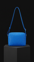 Electric Blue Geometric Logo Crossbody